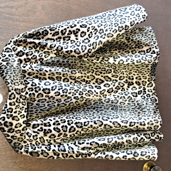 Rafaella 2X leopard print velour jacket brown/black - Picture 3 of 5